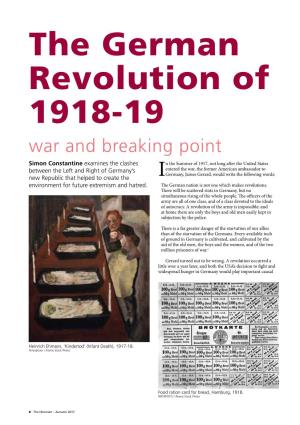 The German Revolution of 1918-19 War and Breaking Point