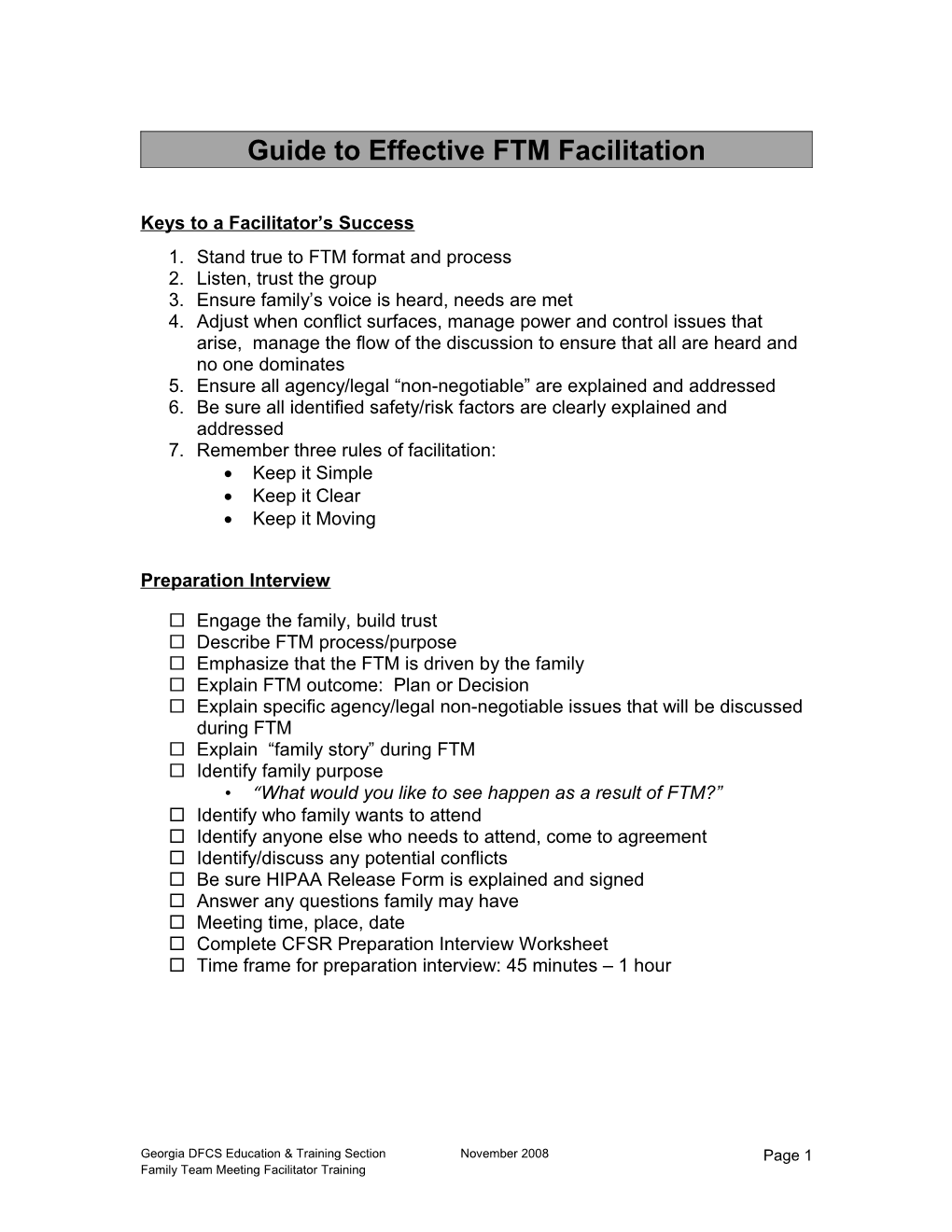 Guide To Effective FTM Facilitation