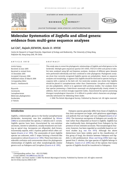 Molecular Systematics of Zopfiella and Allied Genera