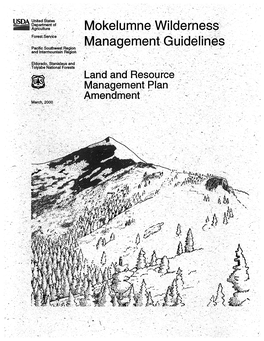 Mokelumne Wilderness Management Guidelines