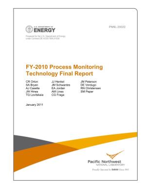 FY-2010 Process Monitoring Technology Final Report