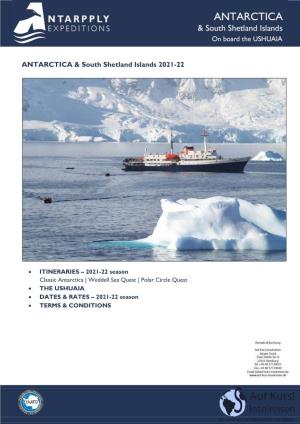 ANTARCTICA & South Shetland Islands 2021-22
