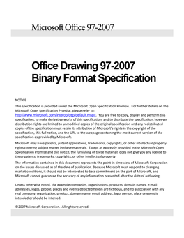 Office Drawing 97-2007 Binary Format Specification