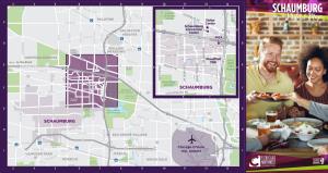 Schaumburg Area Map with Attractions and Restaurants