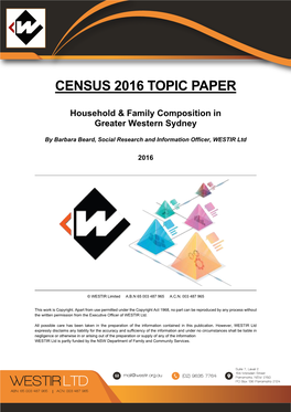 Family Composition in Greater Western Sydney