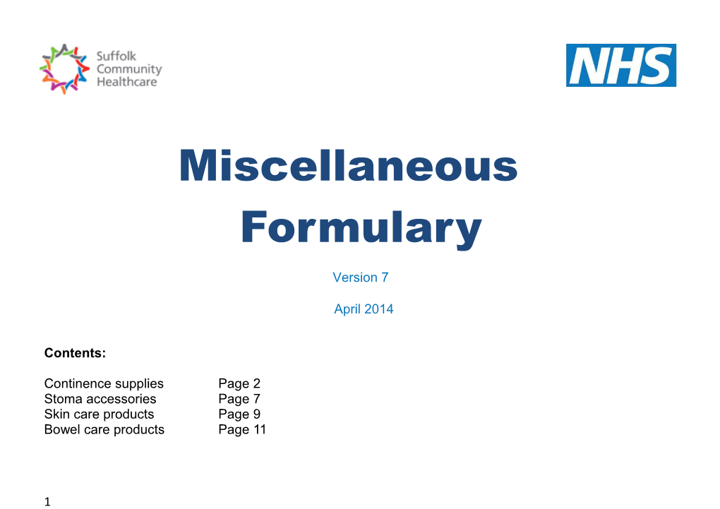 Continence Supplies Page 2