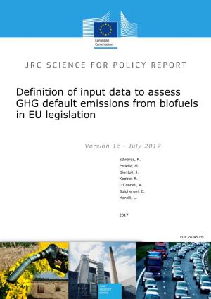 Default Emissions from Biofuels
