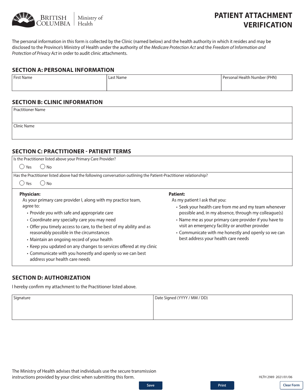 Patient Attachment Verification