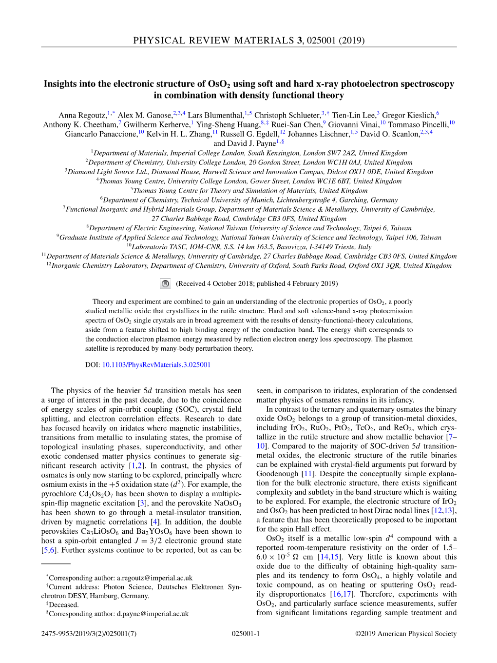 Insights Into the Electronic Structure of $ {\Rm Oso} 2$ Using Soft and Hard