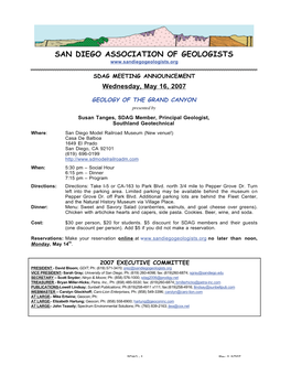 San Diego Association of Geologists
