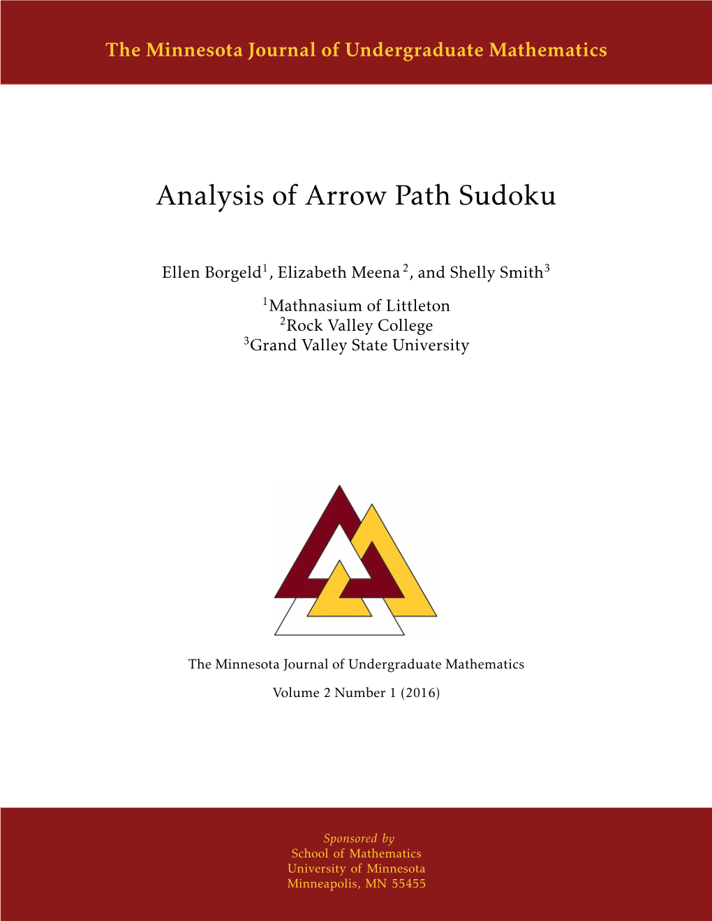 Analysis of Arrow Path Sudoku