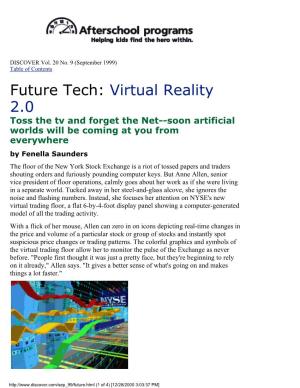 Future Tech: Virtual Reality