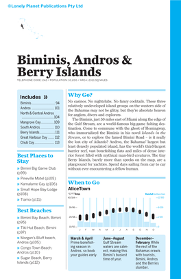 Biminis, Andros & Berry Islands