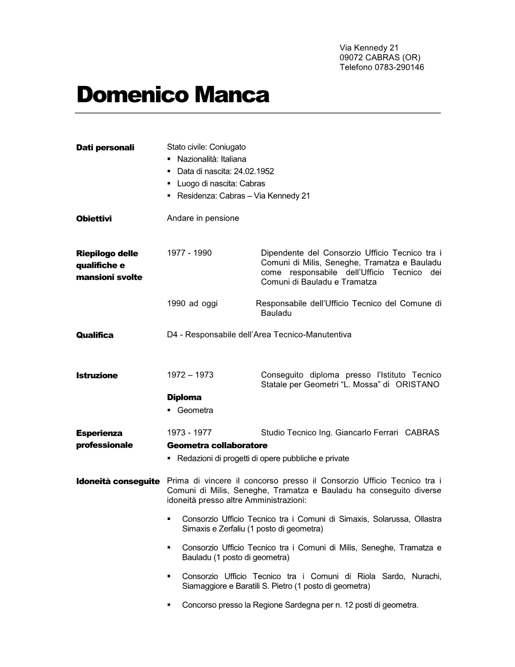 Curriculum Vitae