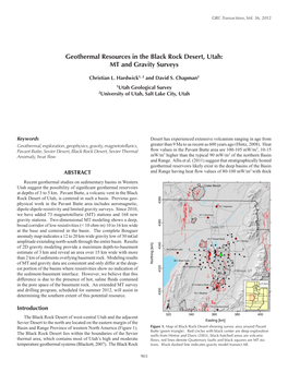 Geothermal Resources in the Black Rock Desert, Utah: MT and Gravity Surveys