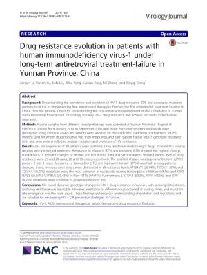 Drug Resistance Evolution in Patients with Human Immunodeficiency Virus