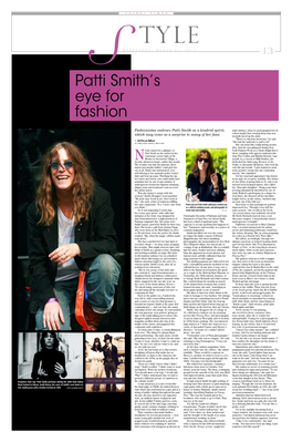 Patti Smith's Eye for Fashion