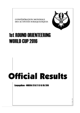 1St ROUND ORIENTEERING WORLD CUP 2016
