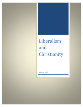 Liberalism and Christianity