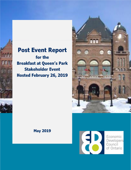 2019 Queen's Park Post Event Report
