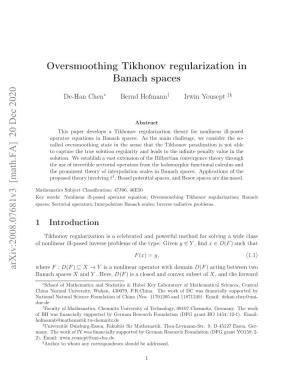 Oversmoothing Tikhonov Regularization in Banach Spaces