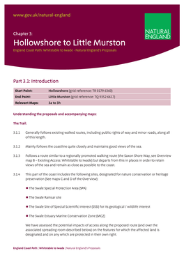 Hollowshore to Little Murston England Coast Path: Whitstable to Iwade - Natural England’S Proposals