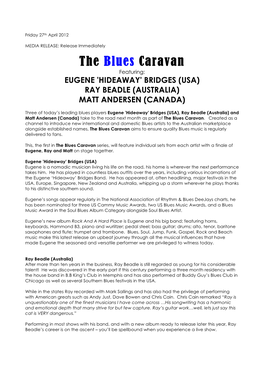 Blues Caravan Media Rel 27 April 2012