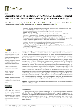 (Mauritia Flexuosa) Foam for Thermal Insulation and Sound