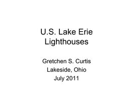 U.S. Lake Erie Lighthouses