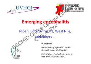 Emerging Encephalitis ESCMID Online Lecture Library © by Author