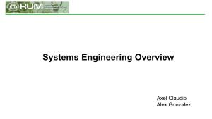 Systems Engineering Overview