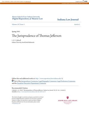 The Jurisprudence of Thomas Jefferson
