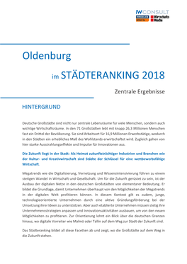 Oldenburg Im STÄDTERANKING 2018