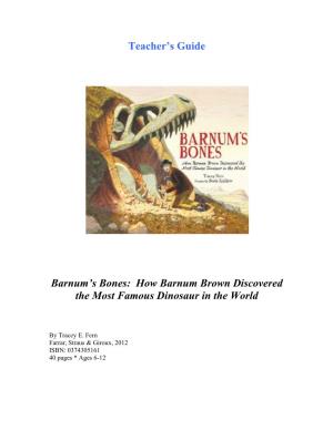 Teacher's Guide Barnum's Bones