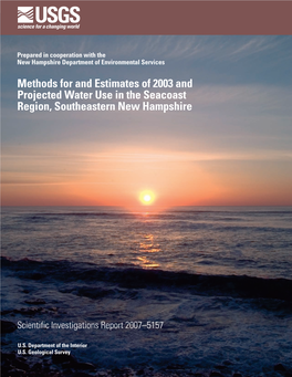 Methods for and Estimates of 2003 and Projected Water Use in the Seacoast Region, Southeastern New Hampshire