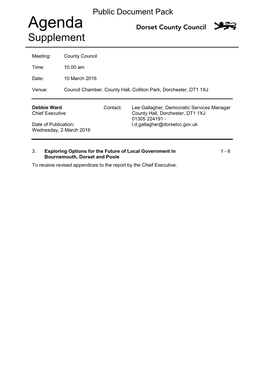 (Public Pack)Item 3: Revised Appendices Agenda Supplement