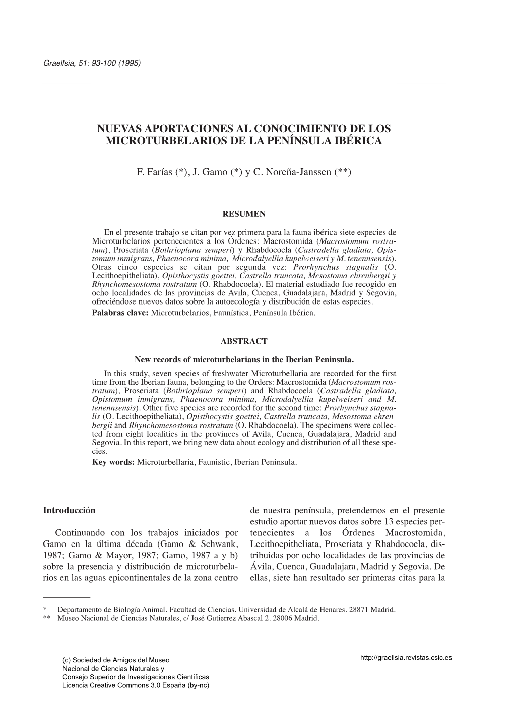 Nuevas Aportaciones Al Conocimiento De Los Microturbelarios De La Península Ibérica