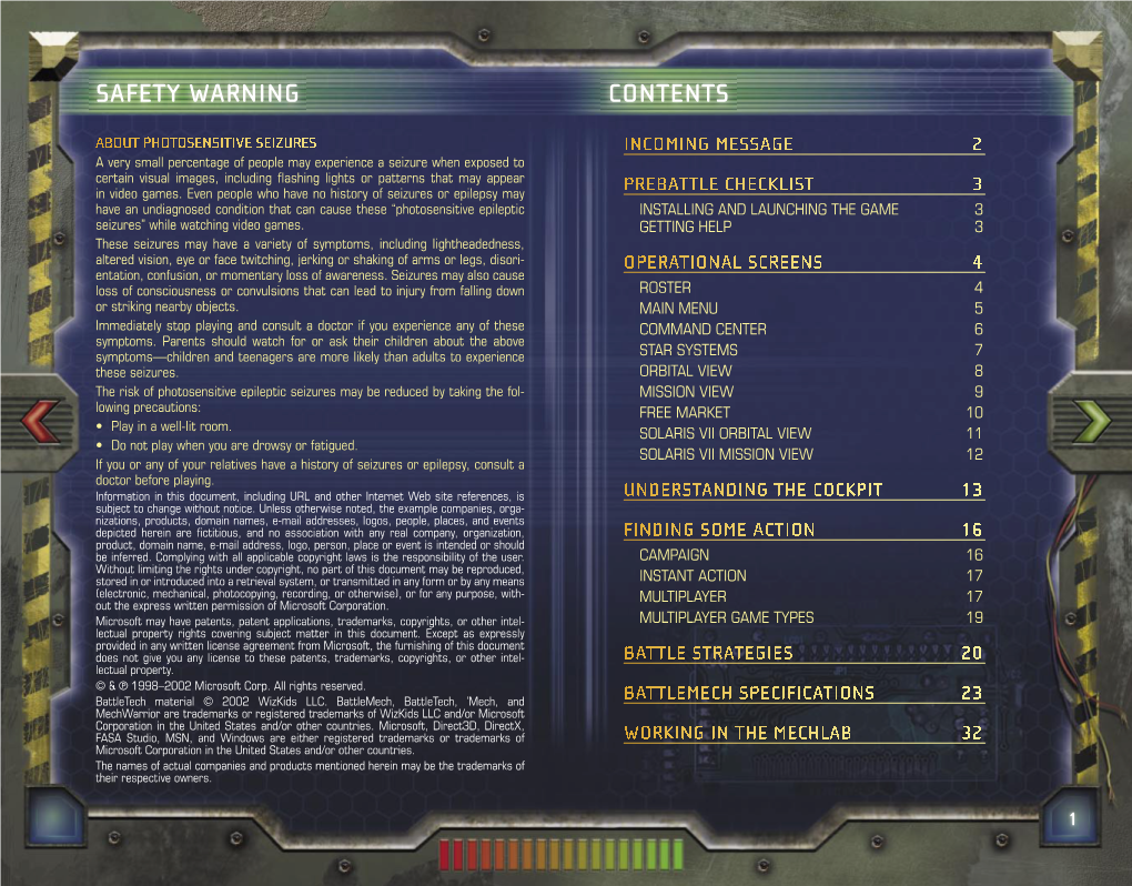 Mechwarrior 4: Mercenaries Manual (English)