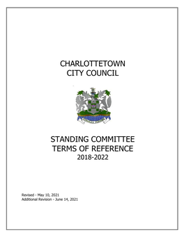 Charlottetown City Council Standing Committee Terms of Reference