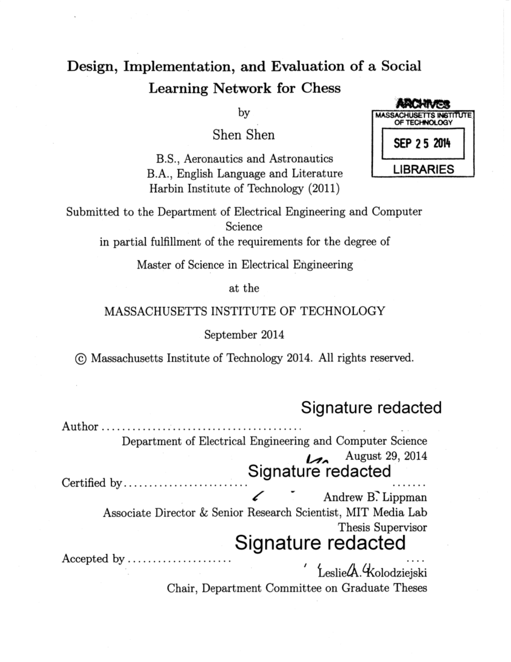 Signature Redacted Author