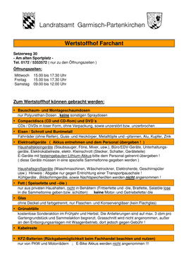 Wertstoffhof Farchant