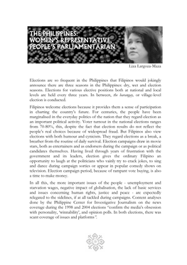 The Philippines: Women's Representative, People's