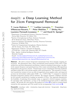 Deep21: a Deep Learning Method for 21Cm Foreground Removal