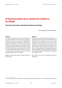El Frontal De Plata De La Catedral De Calahorra (La Rioja)