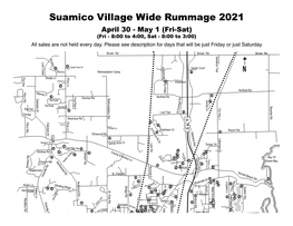 Suamico Village Wide Rummage 2021 April 30 - May 1 (Fri-Sat) (Fri - 8:00 to 4:00, Sat - 8:00 to 3:00) All Sales Are Not Held Every Day