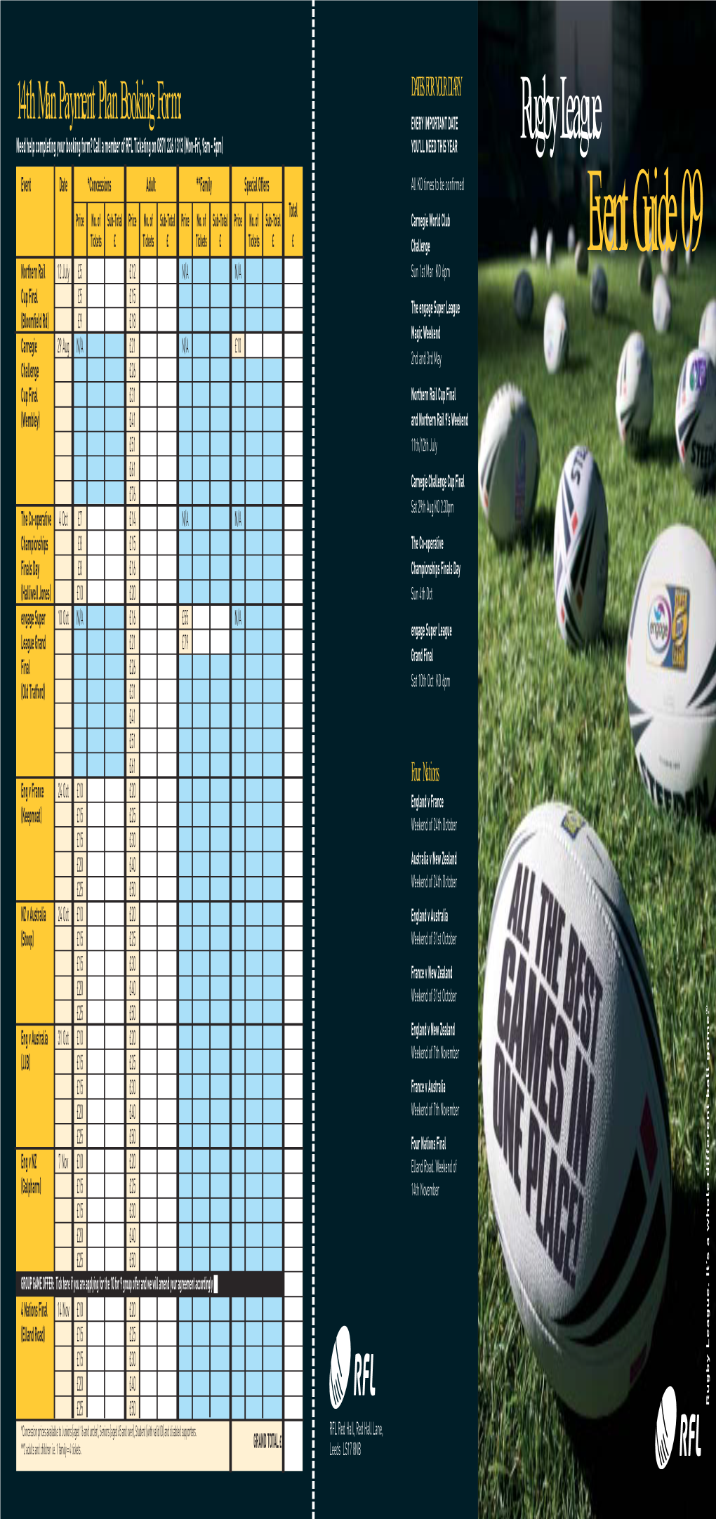 107590 RFL Event Guide 09 25/2/09 17:00 Page 1