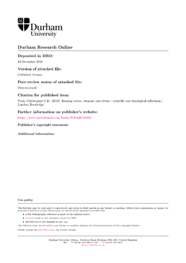 13 December 2018 Version of Attached Le: Published Version Peer-Review Status of Attached Le: Peer-Reviewed Citation for Published Item: Cook, Christopher C.H