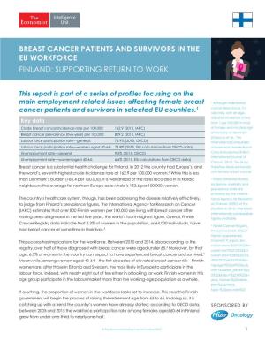 Breast Cancer Patients and Survivors in the Eu Workforce Finland: Supporting Return to Work