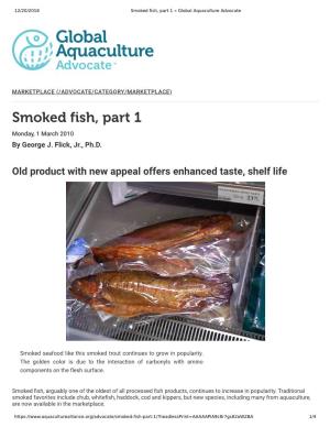 Smoked Fish, Part 1 « Global Aquaculture Advocate