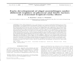 Early Development of Algal Assemblages Under Different Regimes of Physical and Biotic Factors on a Seasonal Tropical Rocky Shore